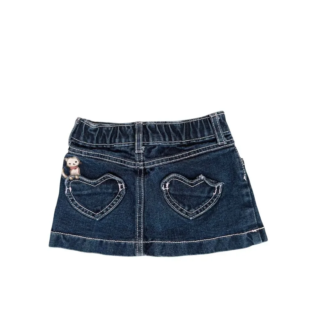 Vintage Gymboree Cat Denim Skirt Size: 12-18 mos